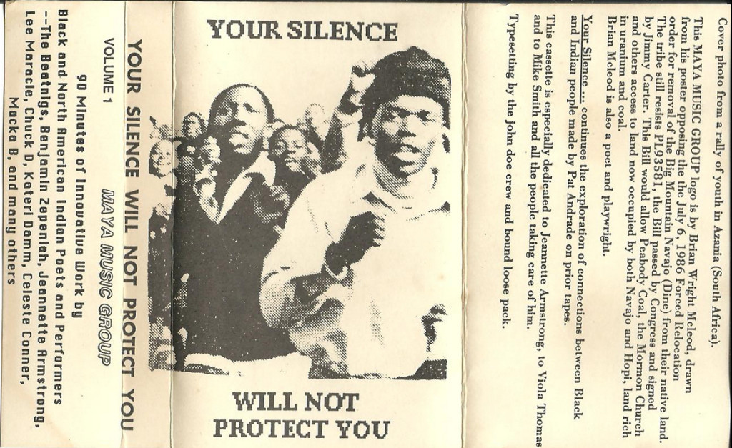 Your Silence Will Not Protect You v-a cassette