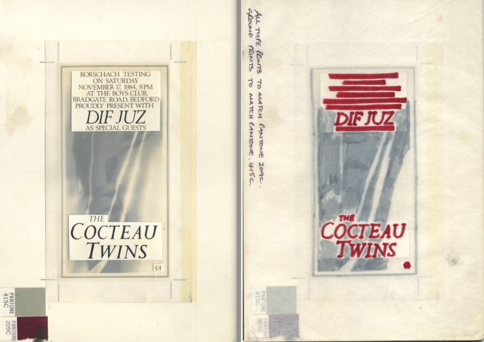 Cocteau Twins Bedford ticket artwork. Old skool!
