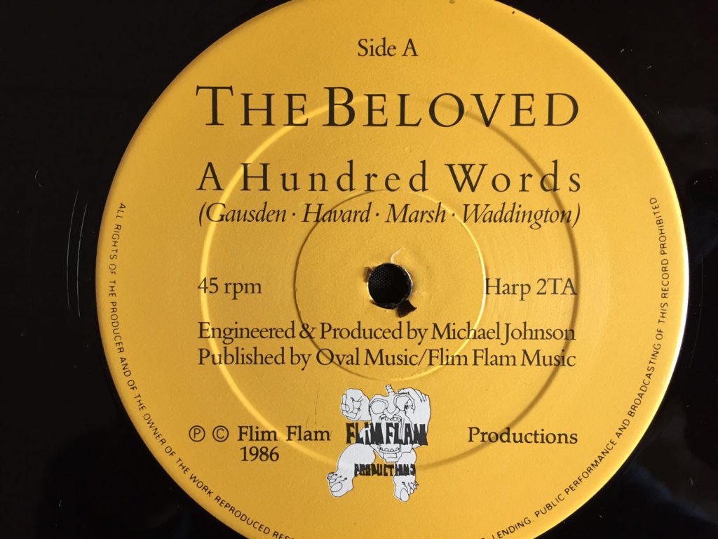 The Beloved - A Hundred Words (post punk 12")