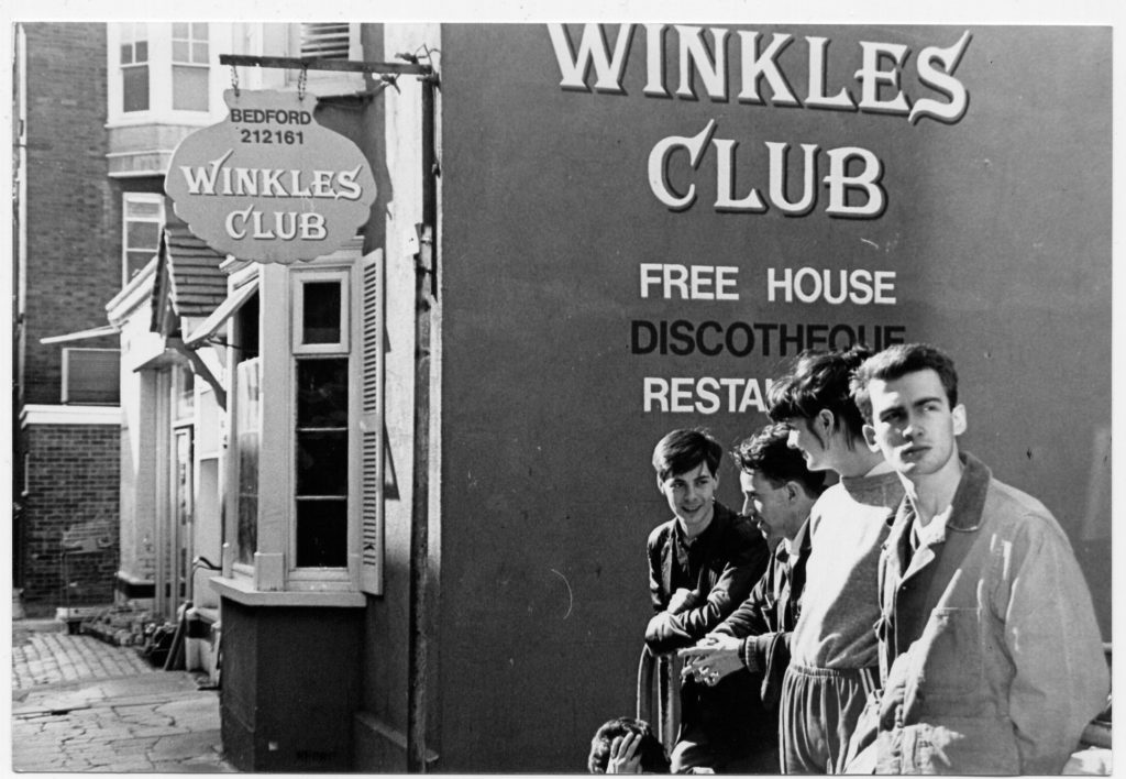 Stephen, Caesar, Carolyn and Mac - outside Winkles