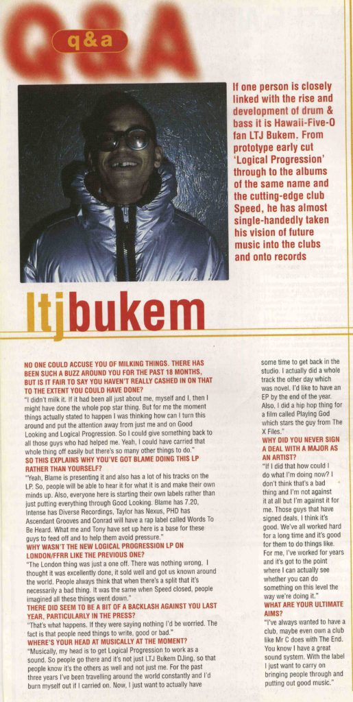 LTJ Bukem article 19.4.97