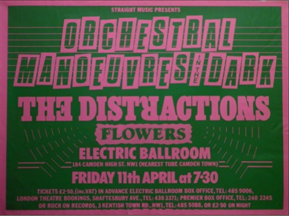 OMD Electric Ballroom poster, 11.4.80