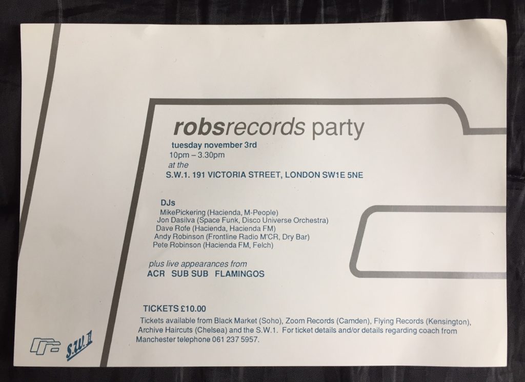 Rob's Records Party flyer - 41 Rooms - show 41