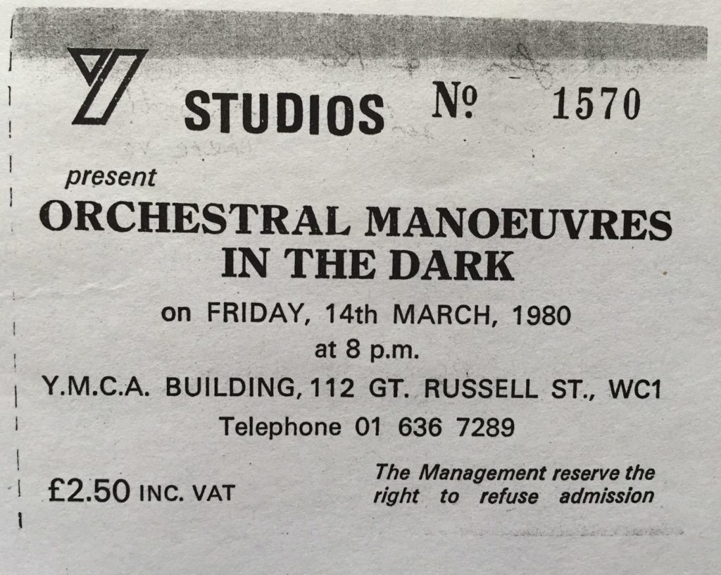 OMD YMCA 14.3.80 ticket photo copy