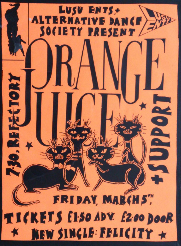 Dave S's Orange Juice's 1982 Leicester Uni poster - 41 Rooms - show 76
