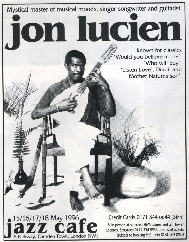 Jon Lucien ad (Jazid #3) 5-7.96 - 41 Rooms - show 75