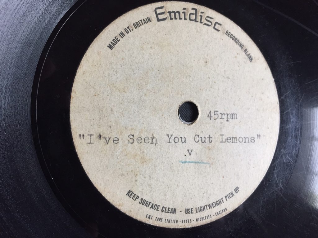 The Lemon Men - I've Seen You Cut Lemons (acetate) - 41 Rooms - show 78