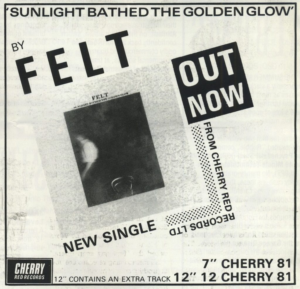 Felt Sunlight Bathed ad, Catalogue #18, August '84