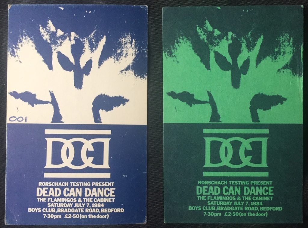 Dead Can Dance, Bedford Boys Club #001 ticket and pass - 41 Rooms - show 82