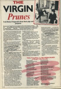 Virgin Prunes, Masterbag #18, Autumn '82