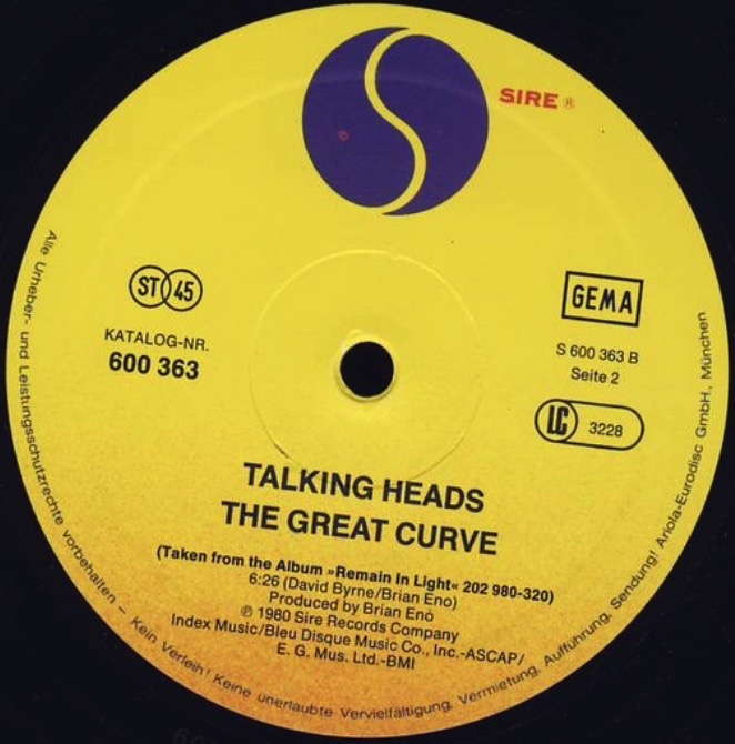 Talking Heads - The Great Curve - 41 Rooms - show 104