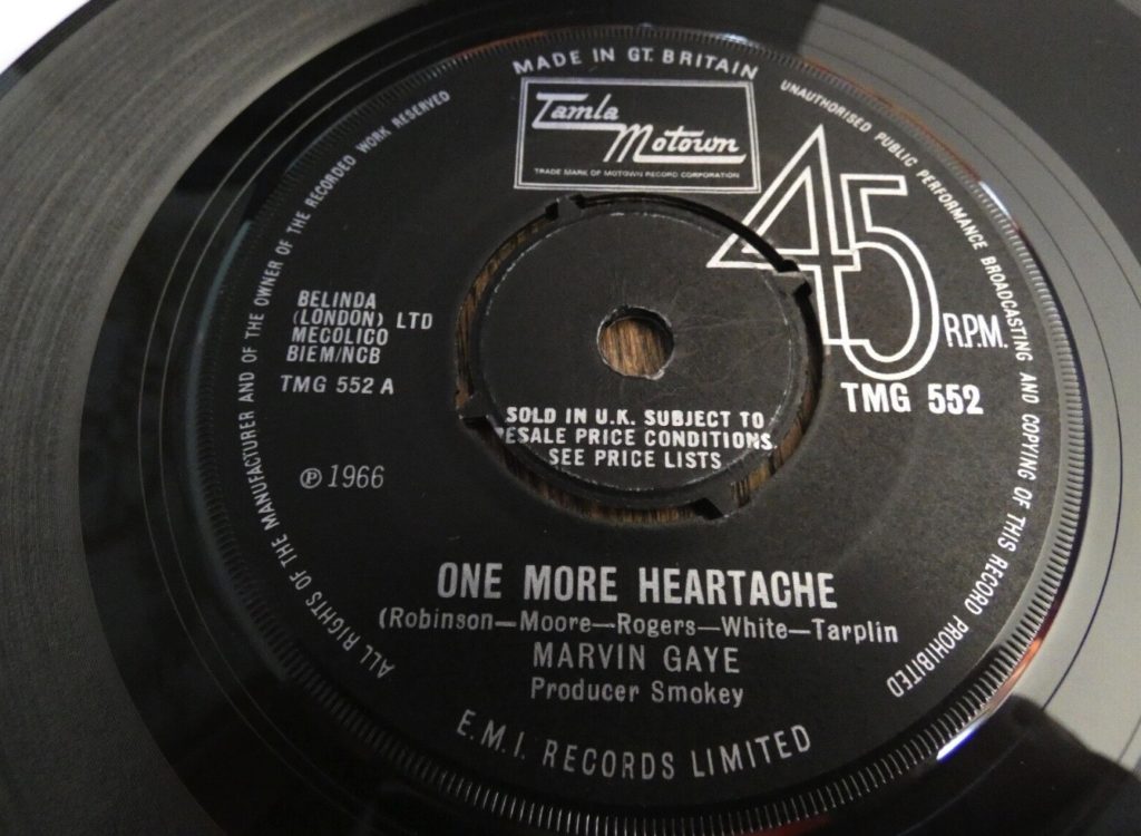 Marvin Gaye When I Had Your Love and One More Heartache 1966 Tamla Motown  Records 45 Vinyl 1960s 