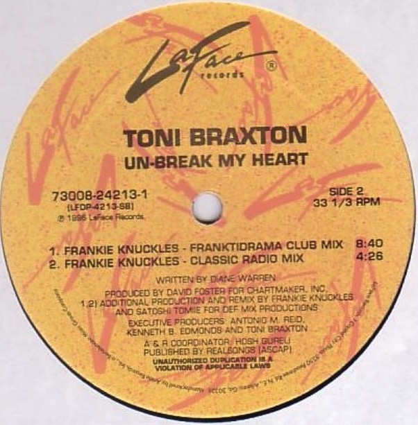 Toni Braxton - Un-Break My Heart (Frankie Knuckles Franktidrama Club Mix) - 41 Rooms - show 112 (2)