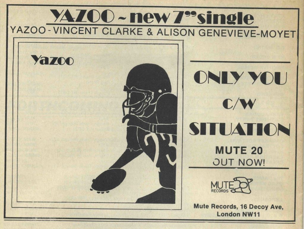 Yazoo Only You ad (Masterbag #6, 1-15.4.82 - 41 Rooms - show 112