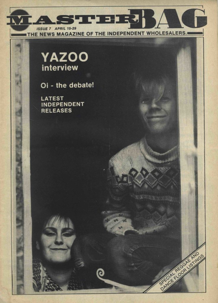 Yazoo front page (Masterbag #7, 15-29.4.82)