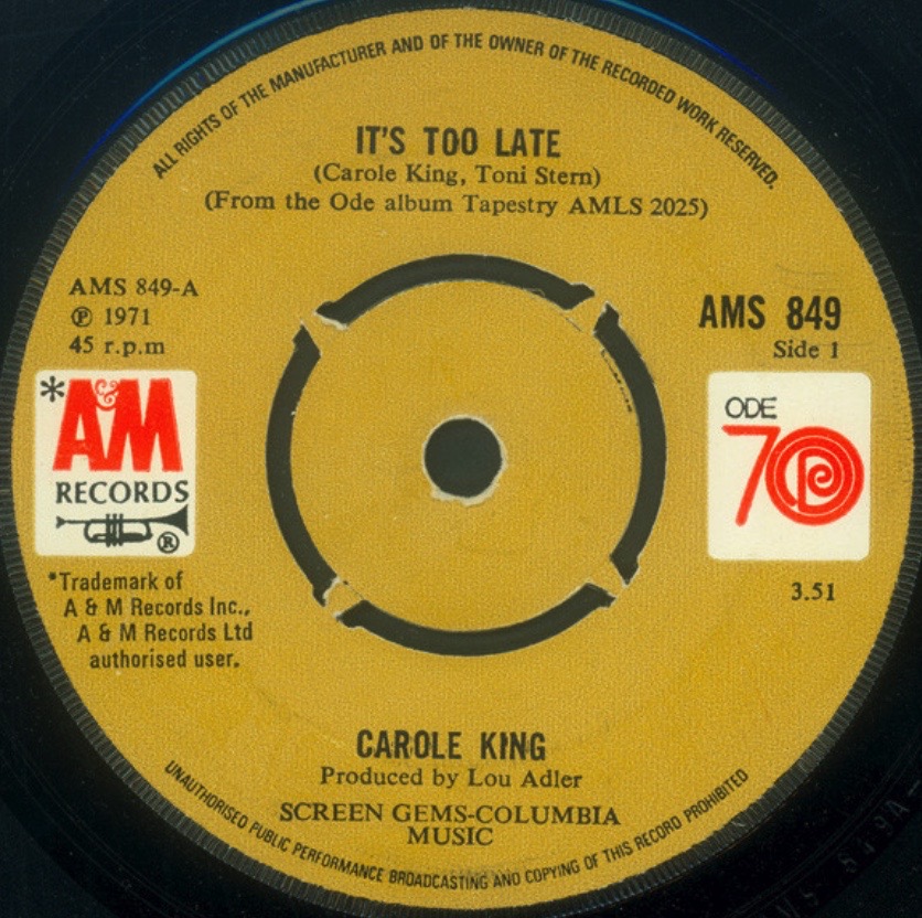 Carole King - It's Too Late - 41 Rooms - show 118