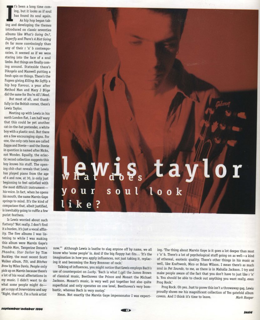 Lewis Taylor article (Jazid #5) 9-10.96 - 41 Rooms - show 121