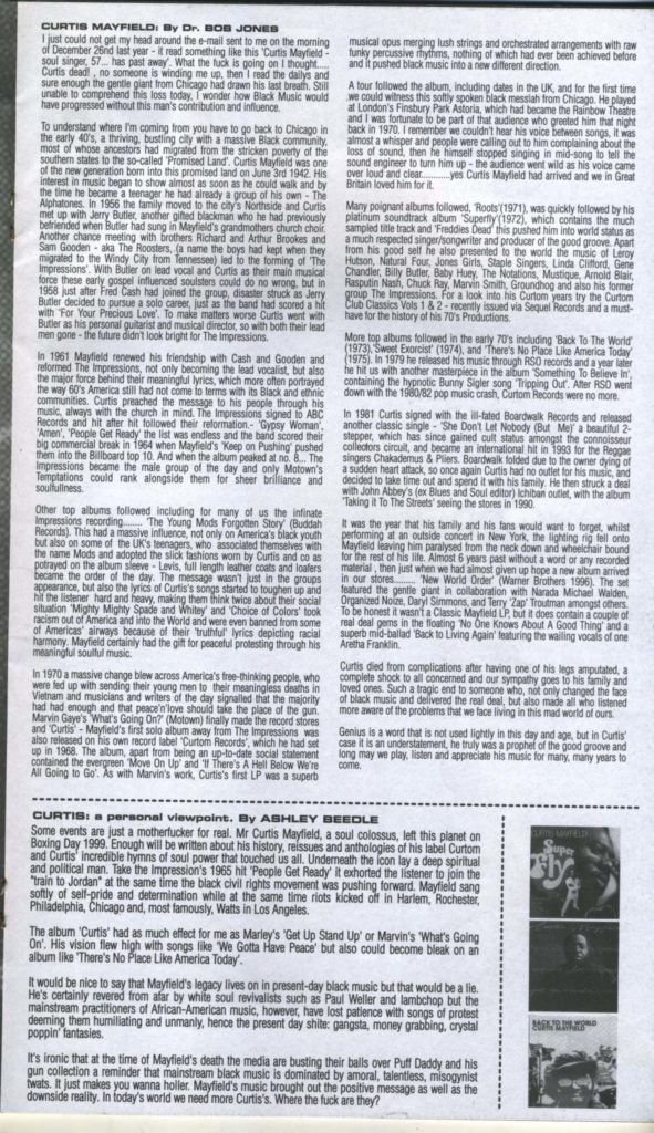 Curtis Mayfield. Faith #2, Summer 2000 - 41 Rooms - show 125