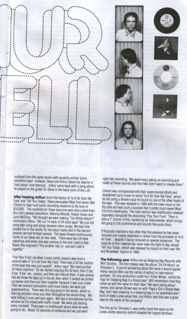 Arthur Russell article - Faith fanzine #3, 2001