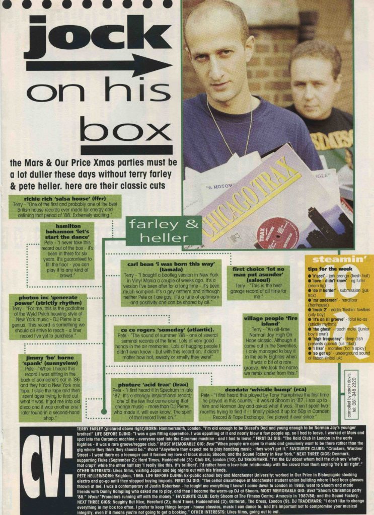 41 Rooms - show 130 - Farley & Heller Record Mirror article, 3.9.93