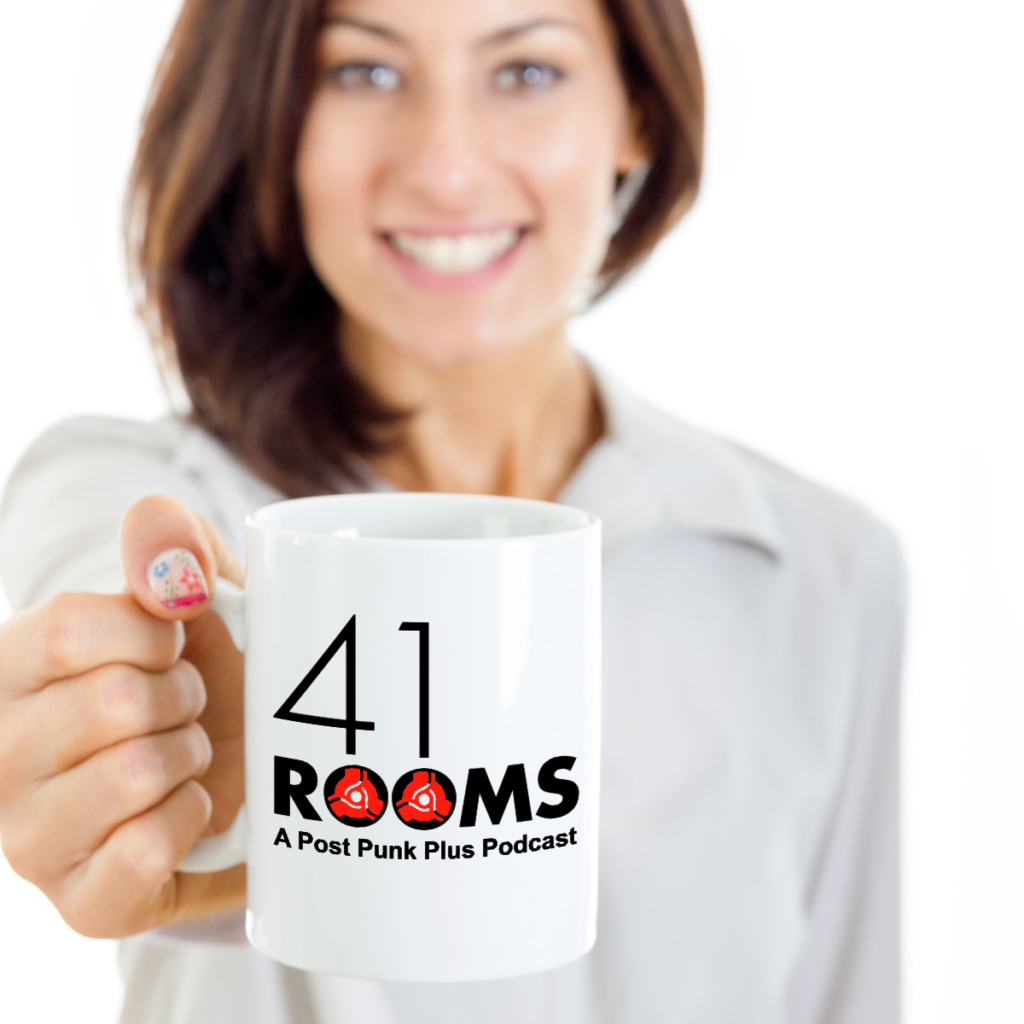 41 Rooms white mug (girl holding)