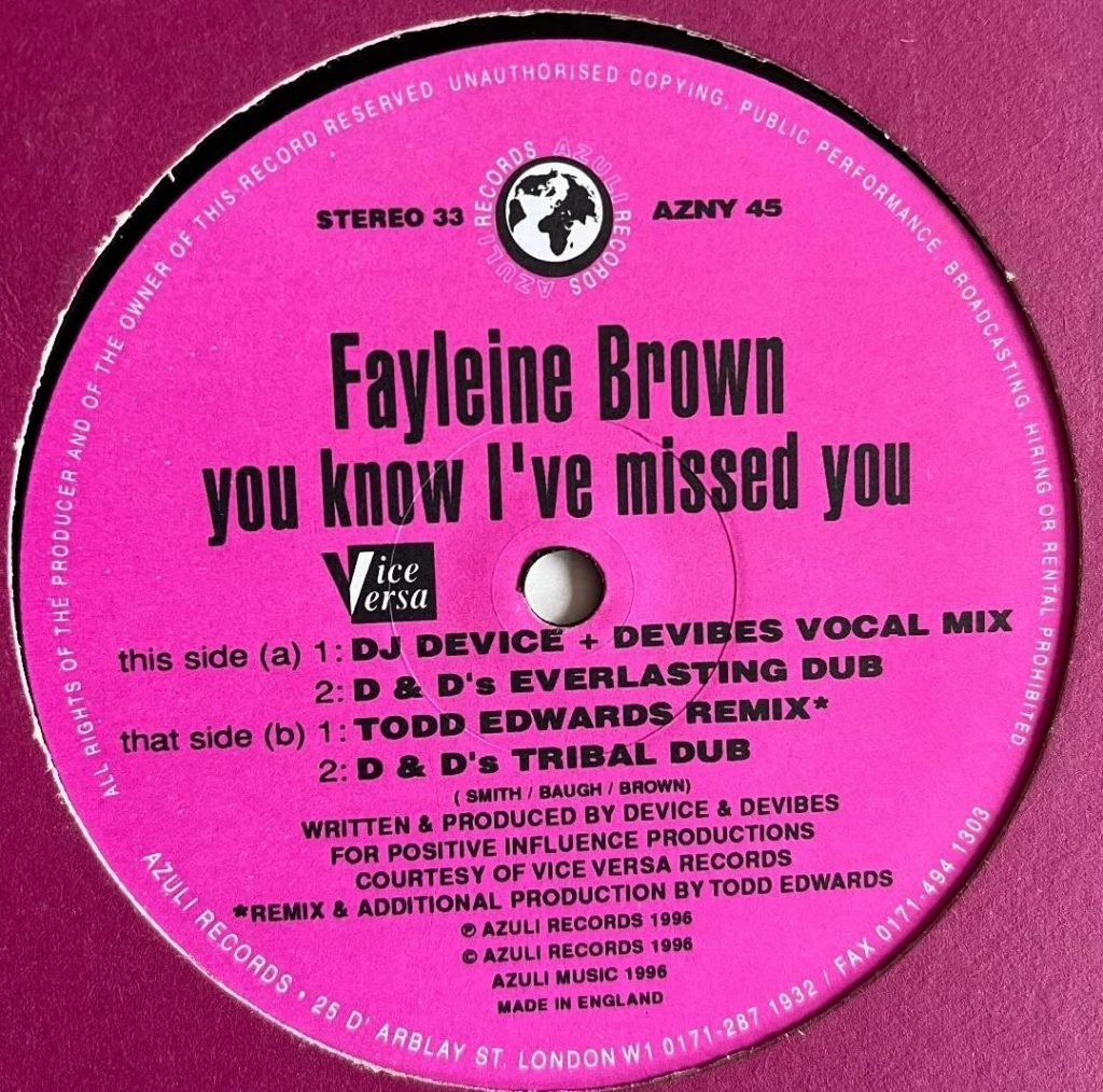 Fayleine Brown - You Know I've Missed You (Todd Edwards Remix) - 41 Rooms - show 150